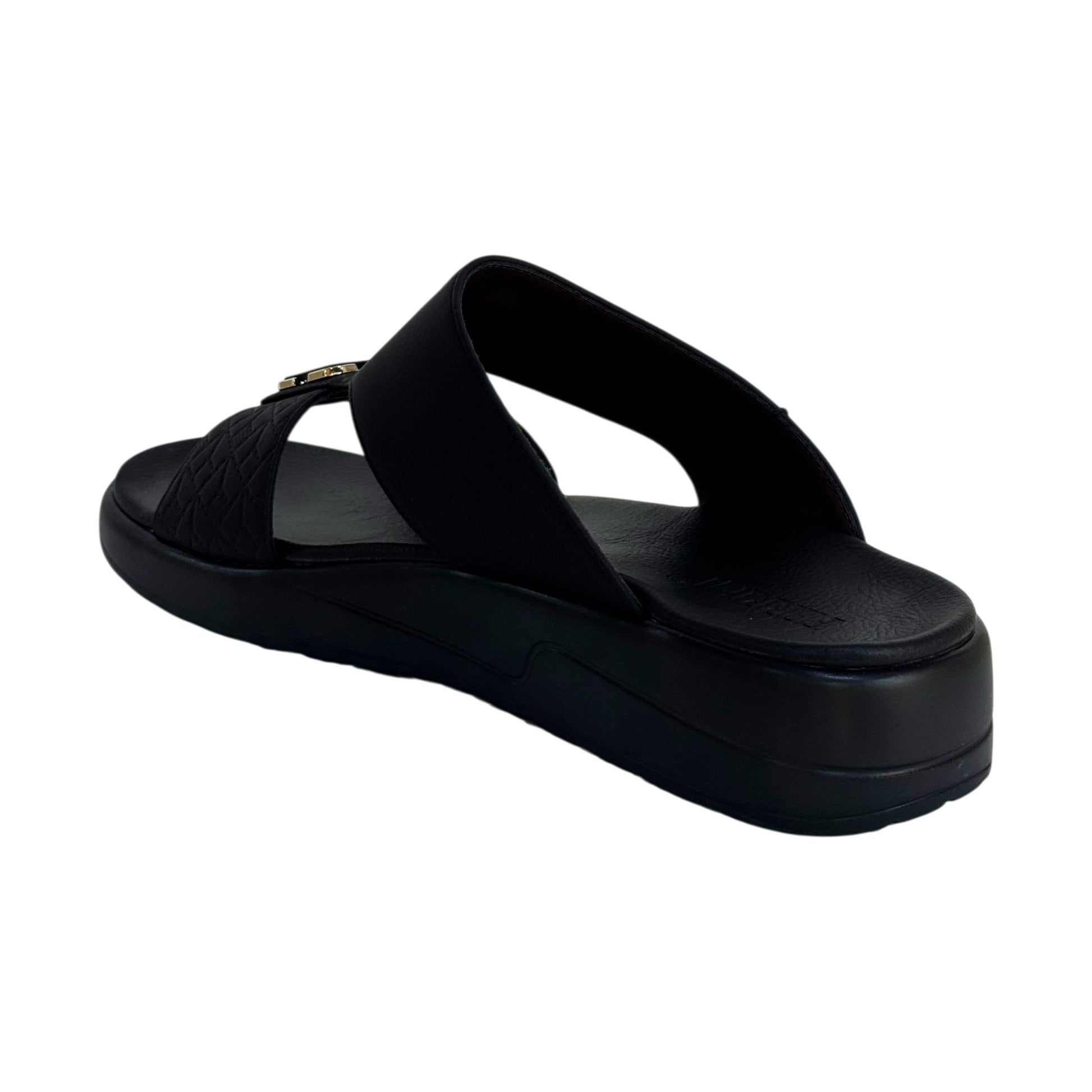 Black sandal on a white background