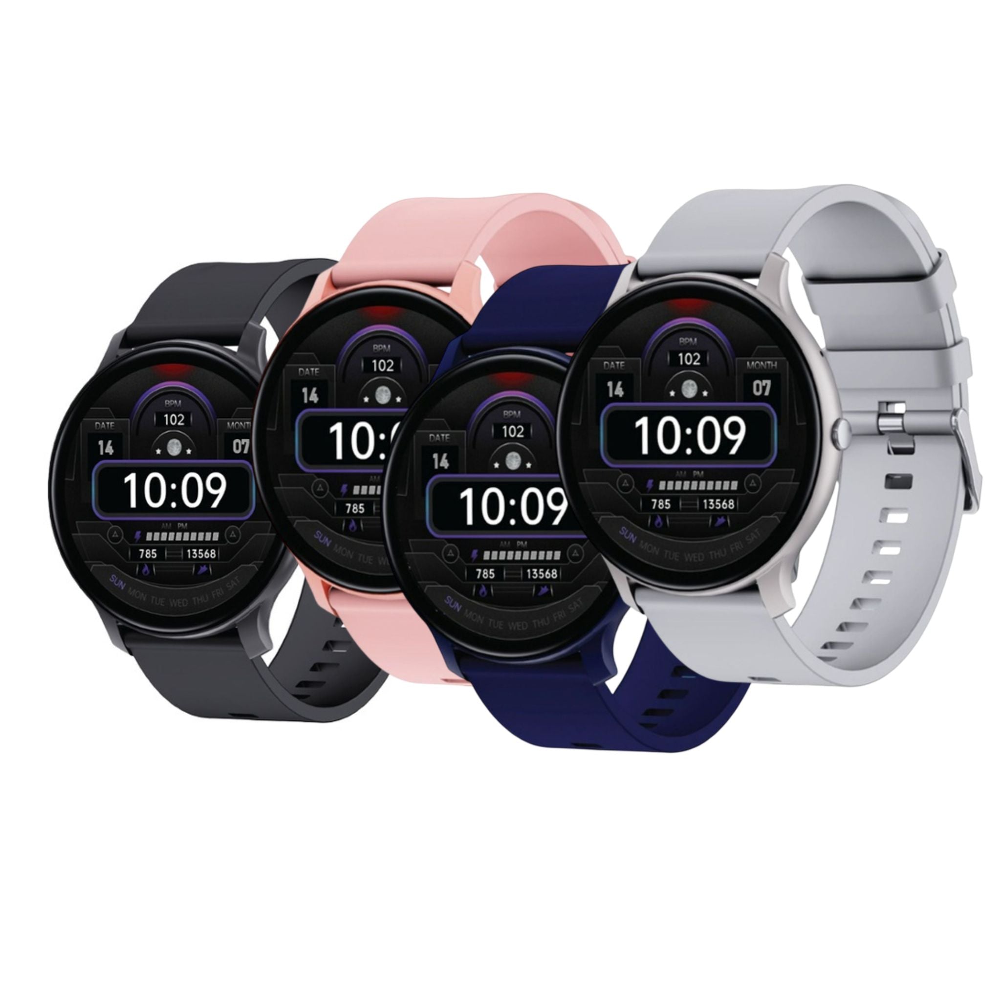 Green Lion GT-FIT Smart Watch with 1.45” Always-On Display, Bluetooth Calling, Heart Rate & Sleep Monitoring, Multiple Sports Modes, IP68 Waterproof, 5-7 Days Battery, Magnetic Charging – 22mm Strap