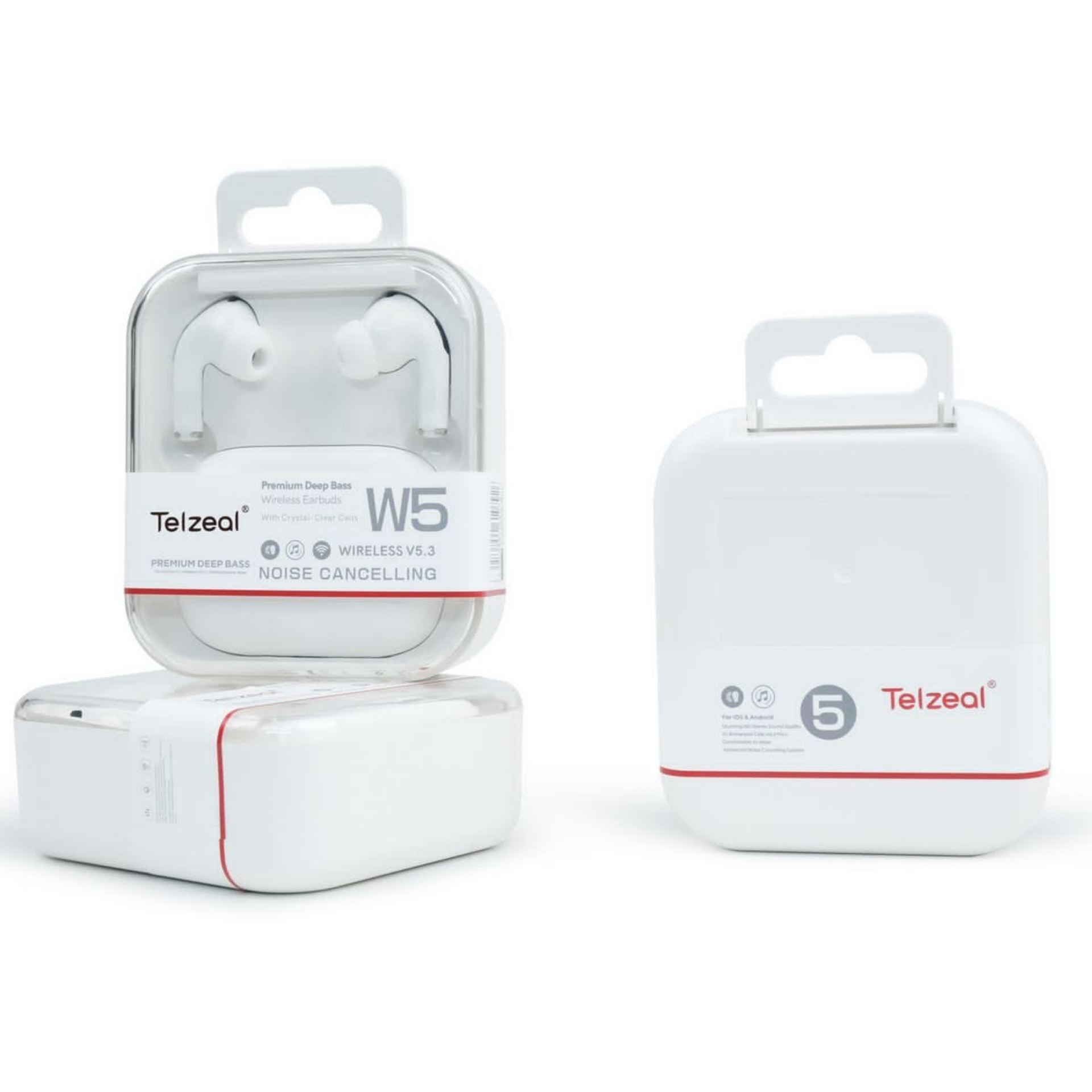 Telzeal W5 Premium deep bass intelligent noise cancelling