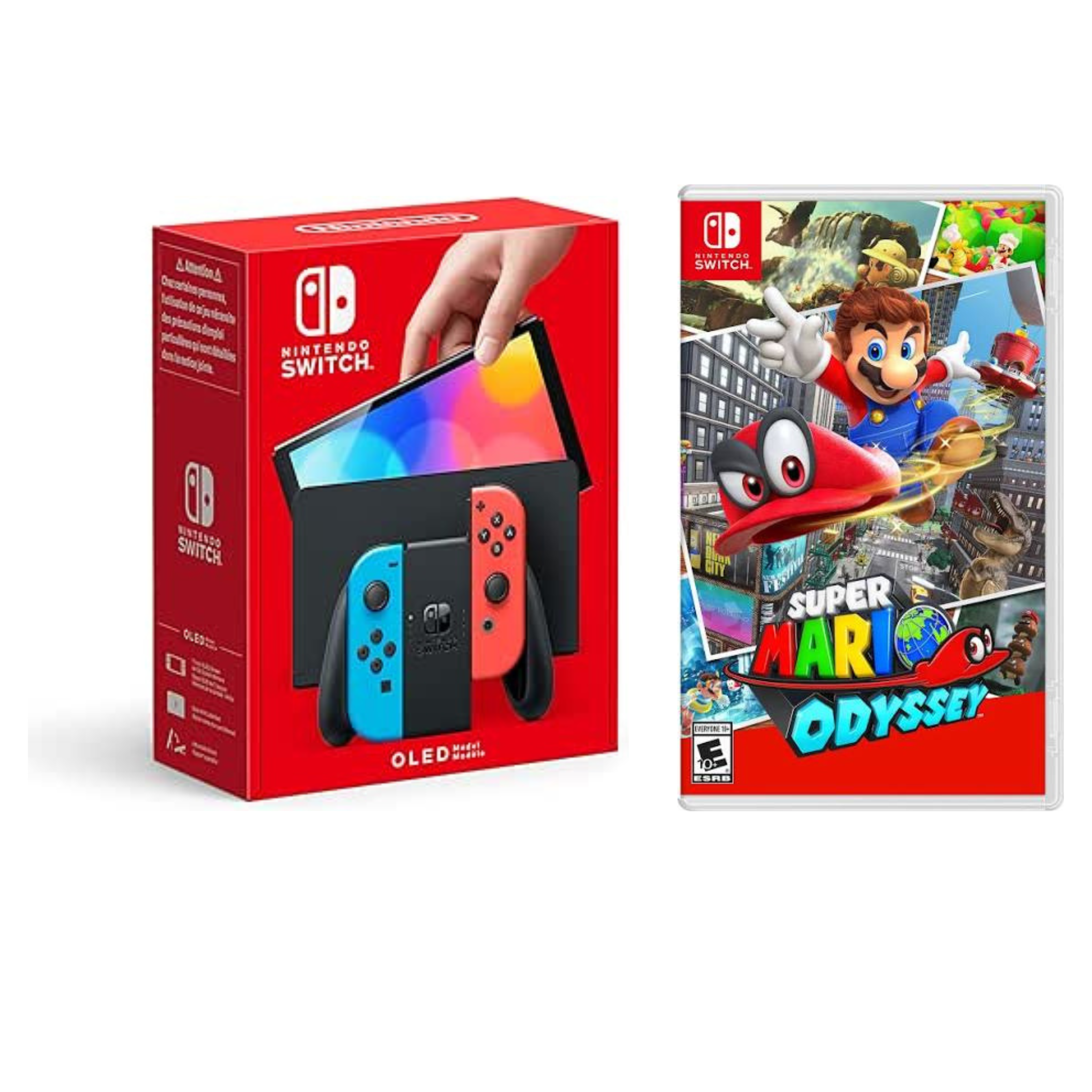 Nintendo Switch (OLED Model), Int Version + Nintendo Super Mario Odyssey (Intl Version)